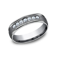 The Roosevelt Men's Wedding Band in Grey Tantalum - 6mm Width by Tantalum