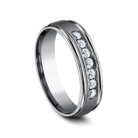The Roosevelt Men's Wedding Band in Grey Tantalum - 6mm Width by Tantalum