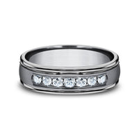 The Roosevelt Men's Wedding Band in Grey Tantalum - 6mm Width by Tantalum