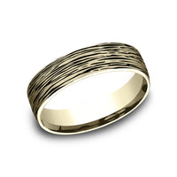 The Rowan Men's Wedding Band in 14K Yellow Gold - 6.5mm Width by Benchmark