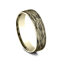 The Rowan Men's Wedding Band in 14K Yellow Gold - 6.5mm Width by Benchmark