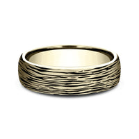 The Rowan Men's Wedding Band in 14K Yellow Gold - 6.5mm Width by Benchmark