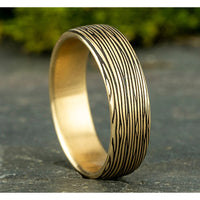 The Rowan Men's Wedding Band in 14K Yellow Gold - 6.5mm Width by Benchmark