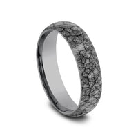 The Rubble Men's Wedding Band in Grey Tantalum - 6mm Width by Tantalum