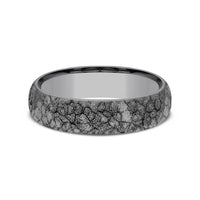 The Rubble Men's Wedding Band in Grey Tantalum - 6mm Width by Tantalum