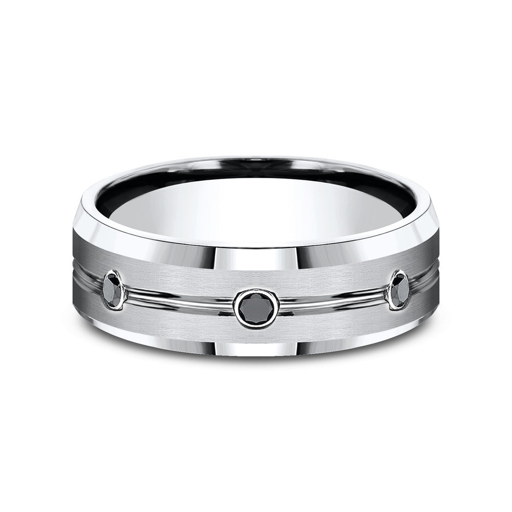 The Saber Men's Wedding Band in White Cobalt - 7.5mm Width by Forge
