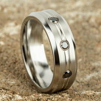 The Saber Men's Wedding Band in White Cobalt - 7.5mm Width by Forge
