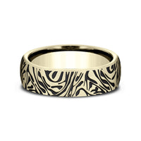 The Samurai Men's Wedding Band in 14K Yellow Gold - 6.5mm Width by Benchmark
