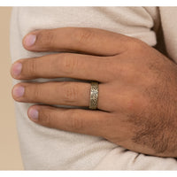 The Samurai Men's Wedding Band in 14K Yellow Gold - 6.5mm Width by Benchmark