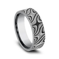 The Saturn Men's Wedding Band in Grey Tantalum - 7mm Width by Tantalum