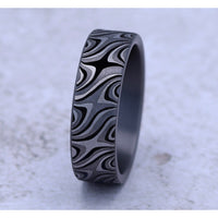 The Saturn Men's Wedding Band in Grey Tantalum - 7mm Width by Tantalum