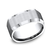 The Scholar Men's Wedding Band in White Cobalt - 9mm Width by Forge