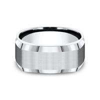 The Scholar Men's Wedding Band in White Cobalt - 9mm Width by Forge