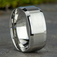 The Scholar Men's Wedding Band in White Cobalt - 9mm Width by Forge