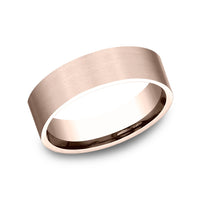 The Sentinel Men's Wedding Band in 14K Rose Gold - 6.5mm by Benchmark