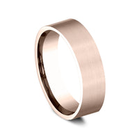 The Sentinel Men's Wedding Band in 14K Rose Gold - 6.5mm by Benchmark