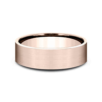 The Sentinel Men's Wedding Band in 14K Rose Gold - 6.5mm by Benchmark