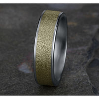 The Sergeant Men's Wedding Band in 14K White and Yellow Gold - 6.5mm Width by Benchmark