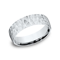 The Shredder Men's Wedding Band in 14K White Gold - 6.5mm Width by Benchmark
