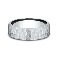 The Shredder Men's Wedding Band in 14K White Gold - 6.5mm Width by Benchmark