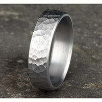 The Shredder Men's Wedding Band in 14K White Gold - 6.5mm Width by Benchmark