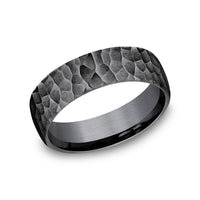 The Shredder Men's Wedding Band in Darkened Tantalum - 6.5mm Width by Tantalum