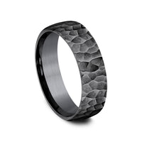 The Shredder Men's Wedding Band in Darkened Tantalum - 6.5mm Width by Tantalum