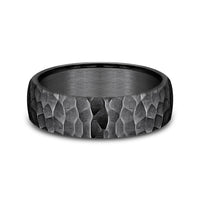 The Shredder Men's Wedding Band in Darkened Tantalum - 6.5mm Width by Tantalum