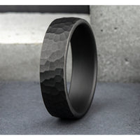 The Shredder Men's Wedding Band in Darkened Tantalum - 6.5mm Width by Tantalum