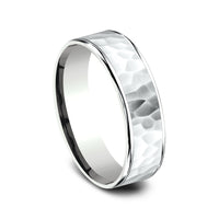 The Slater Men's Wedding Band in 14K White Gold - 6.5mm Width by Benchmark