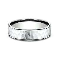 The Slater Men's Wedding Band in 14K White Gold - 6.5mm Width by Benchmark