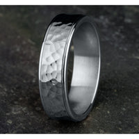 The Slater Men's Wedding Band in 14K White Gold - 6.5mm Width by Benchmark