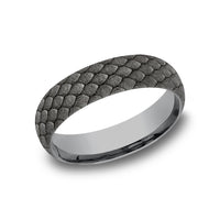 The Smaug Men's Wedding Band in Grey Tantalum - 6mm Width by Tantalum