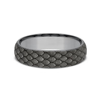 The Smaug Men's Wedding Band in Grey Tantalum - 6mm Width by Tantalum