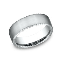 The Sovereign Men's Wedding Band in 14K White Gold - 7.5mm Width by Benchmark