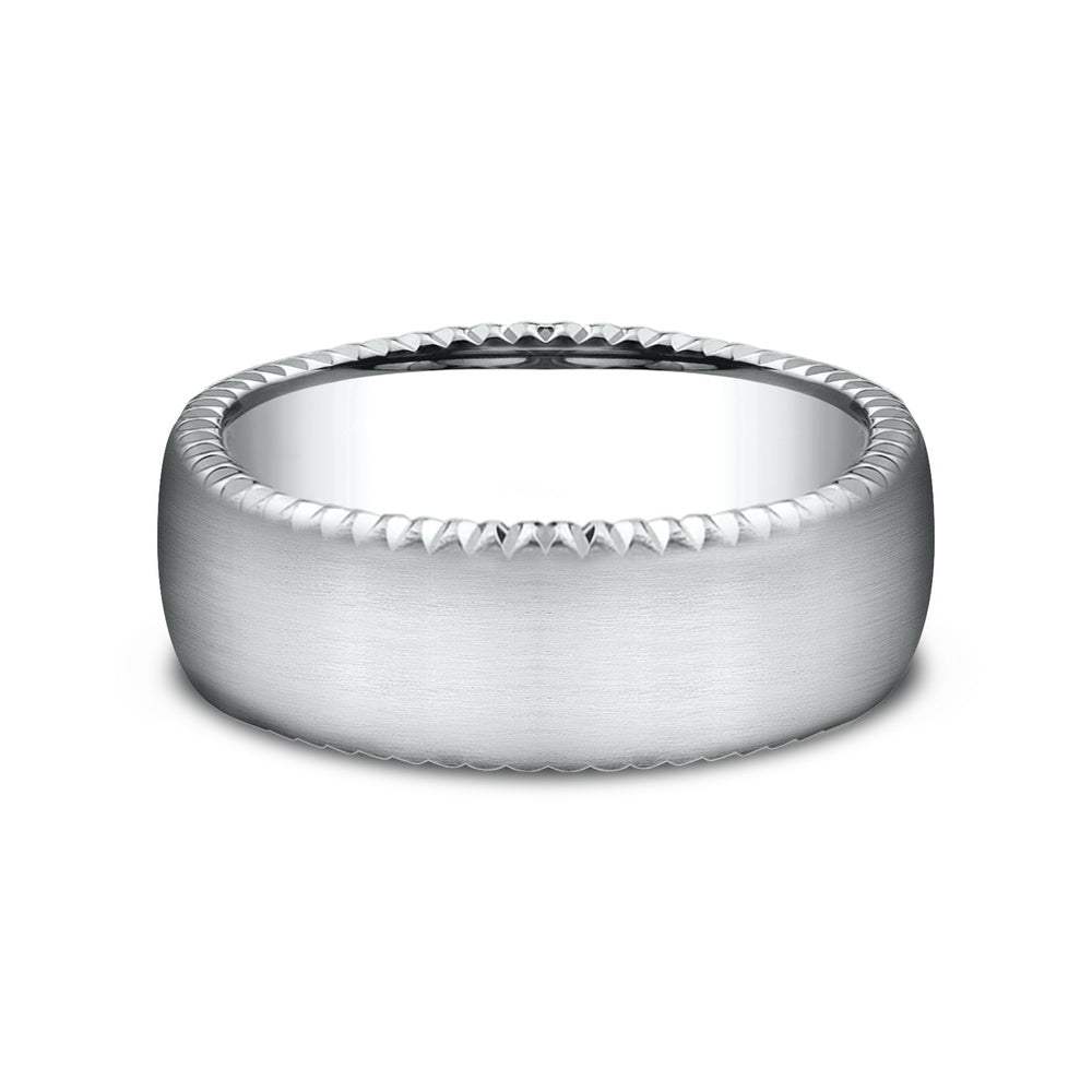 The Sovereign Men's Wedding Band in 14K White Gold - 7.5mm Width by Benchmark