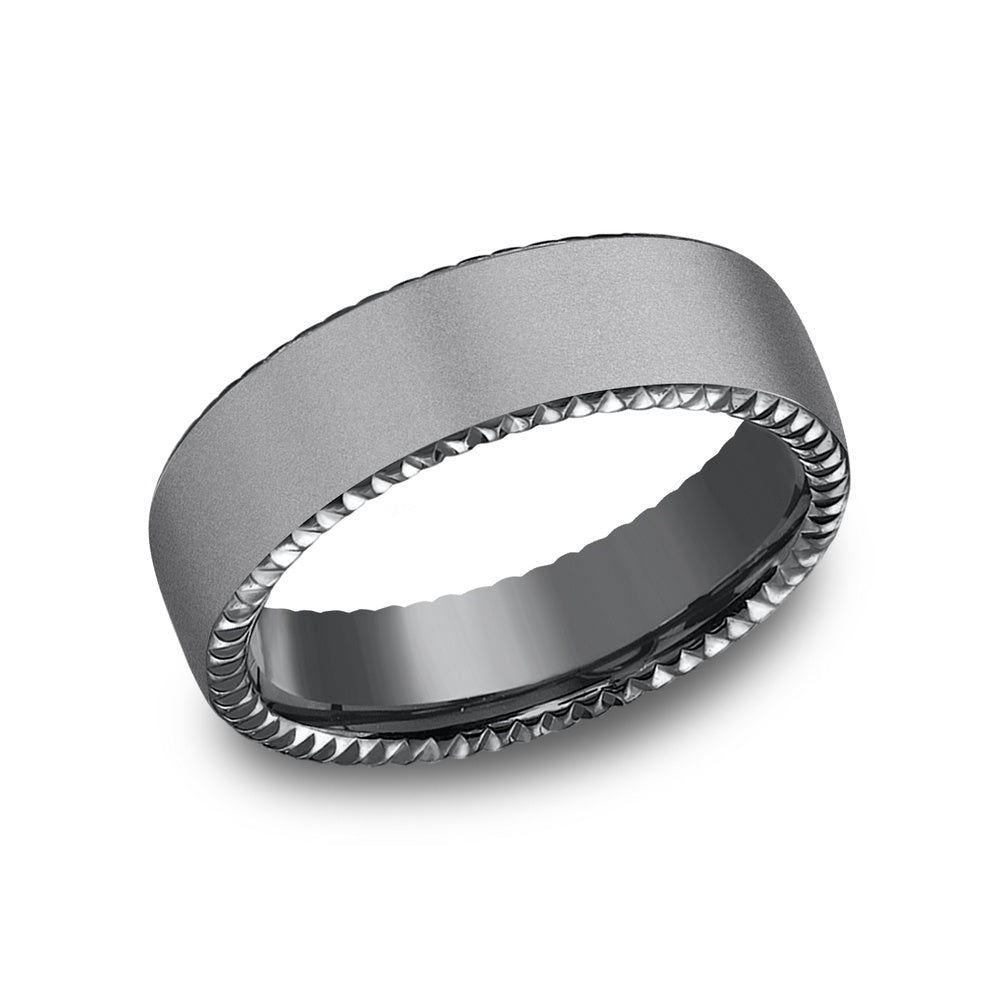 The Sovereign Men's Wedding Band in Tantalum - 6.5mm Width by Tantalum