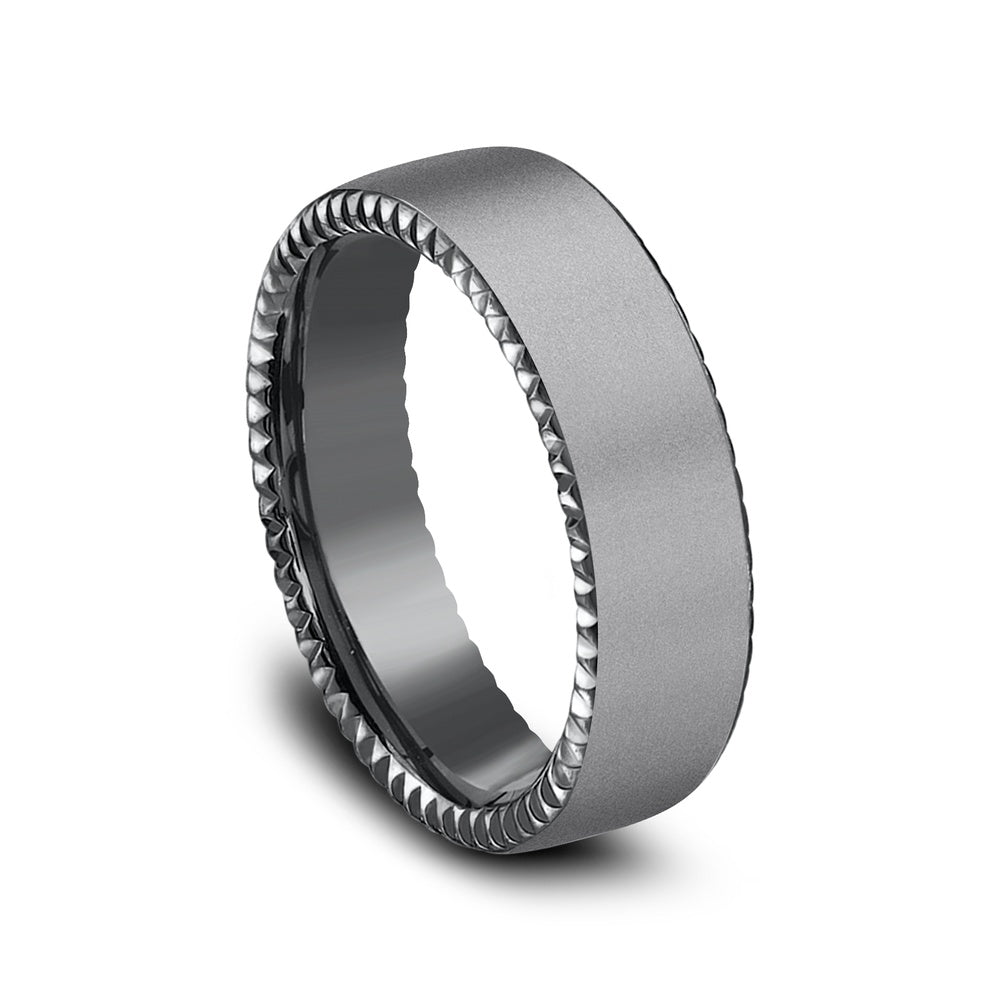 The Sovereign Men's Wedding Band in Tantalum - 6.5mm Width by Tantalum