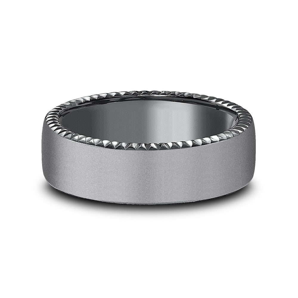 The Sovereign Men's Wedding Band in Tantalum - 6.5mm Width by Tantalum