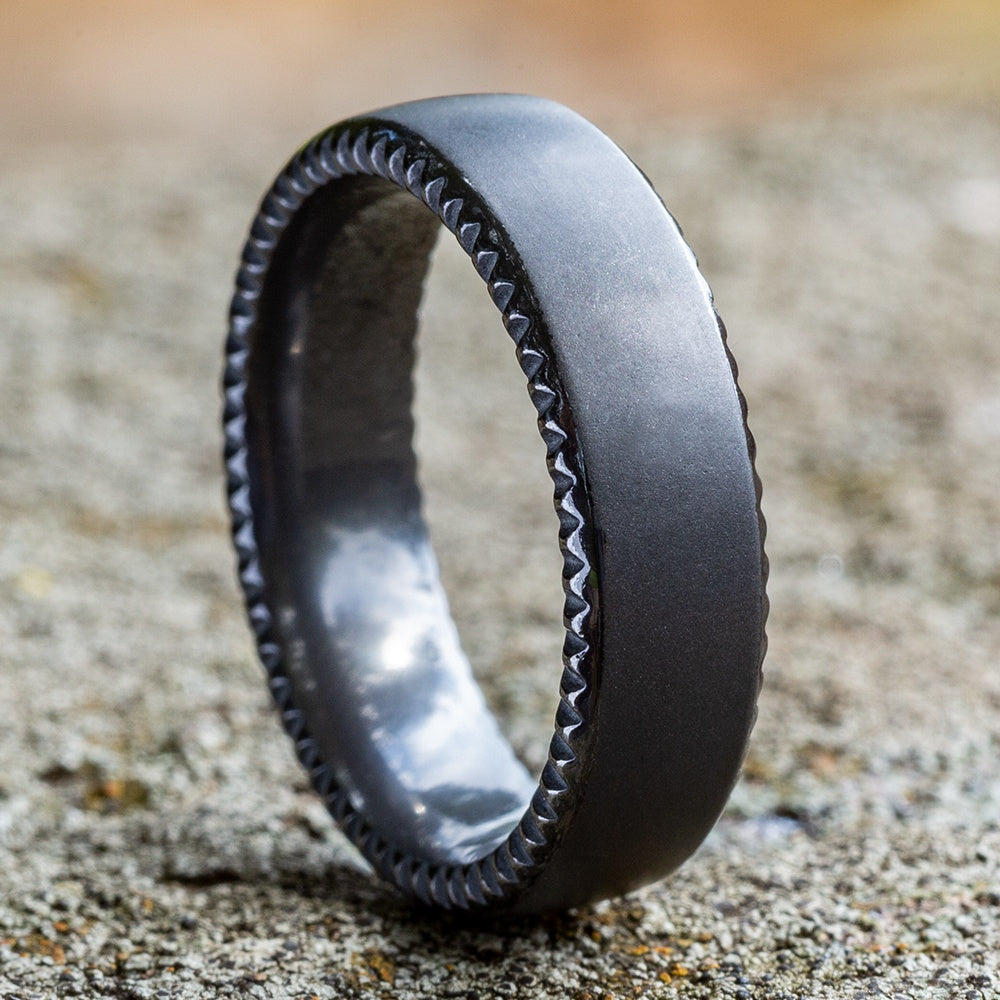 The Sovereign Men's Wedding Band in Tantalum - 6.5mm Width by Tantalum
