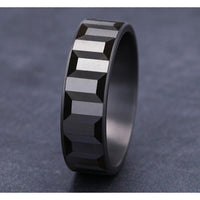 The Sprocket Men's Wedding Band in Grey Tantalum - 7mm Width by Tantalum