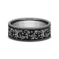 The Spur Men's Wedding Band in Tungsten - 7mm Width by Forge