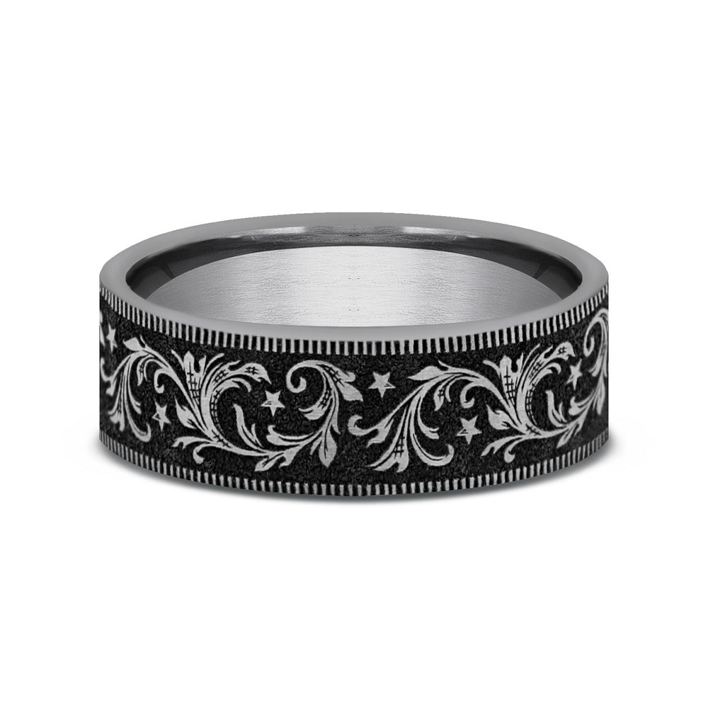 The Spur Men's Wedding Band in Tungsten - 7mm Width by Forge