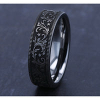The Spur Men's Wedding Band in Tungsten - 7mm Width by Forge