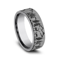 The Stag Men's Wedding Band in Grey Tantalum - 7mm Width by Tantalum
