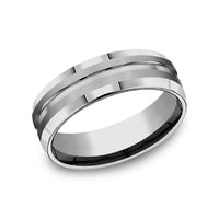 The Stealth Men's Wedding Band in Tungsten - 7mm Width by Forge