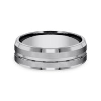 The Stealth Men's Wedding Band in Tungsten - 7mm Width by Forge