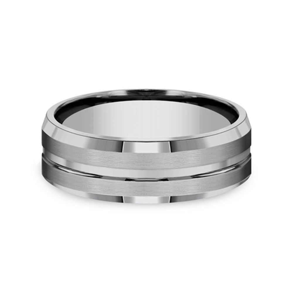 The Stealth Men's Wedding Band in Tungsten - 7mm Width by Forge