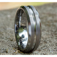 The Stealth Men's Wedding Band in Tungsten - 7mm Width by Forge