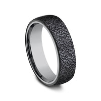 The Sultan Men's Wedding Band in Grey Tantalum and Black Titanium - 6.5mm Width by Tantalum